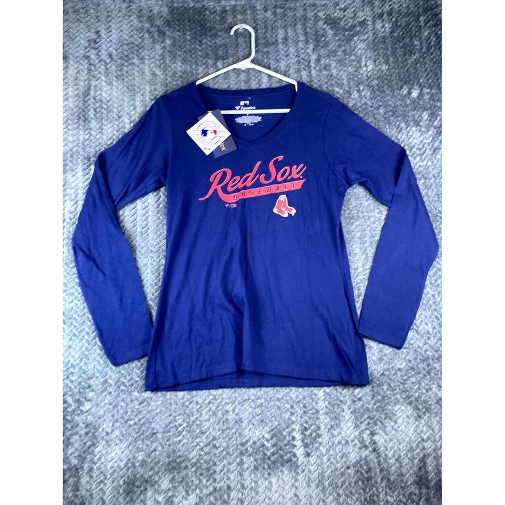Boston Red Sox Shirt Womens Small Royal Blue Fanatics MLB Baseball Performance